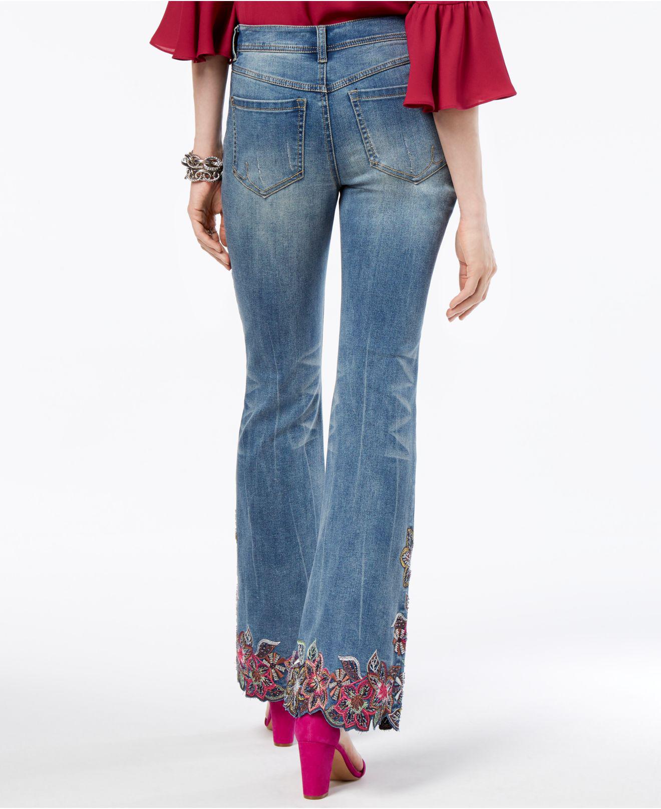 inc embroidered jeans