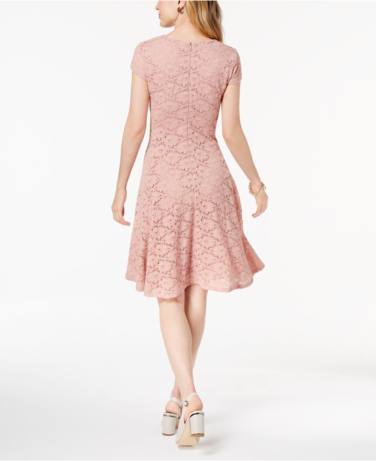 alfani lace fit & flare dress