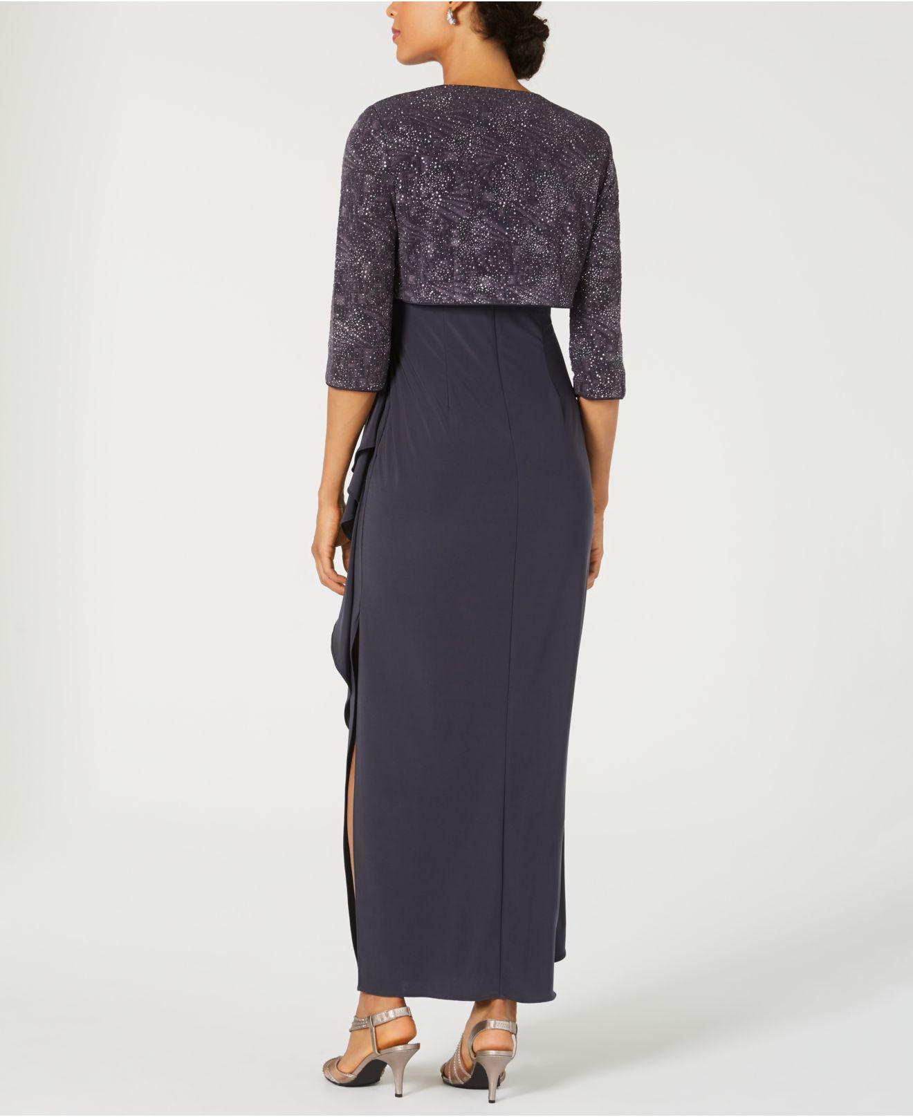 Alex Evenings Synthetic Draped Gown 