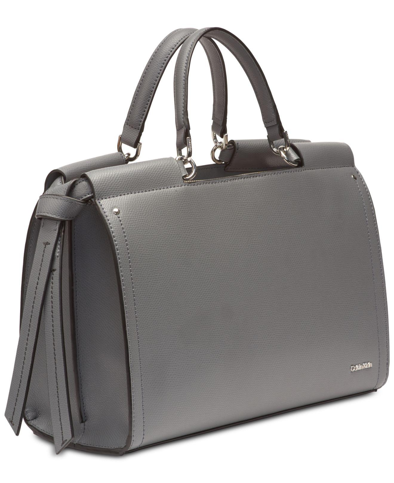 calvin klein callie leather tote