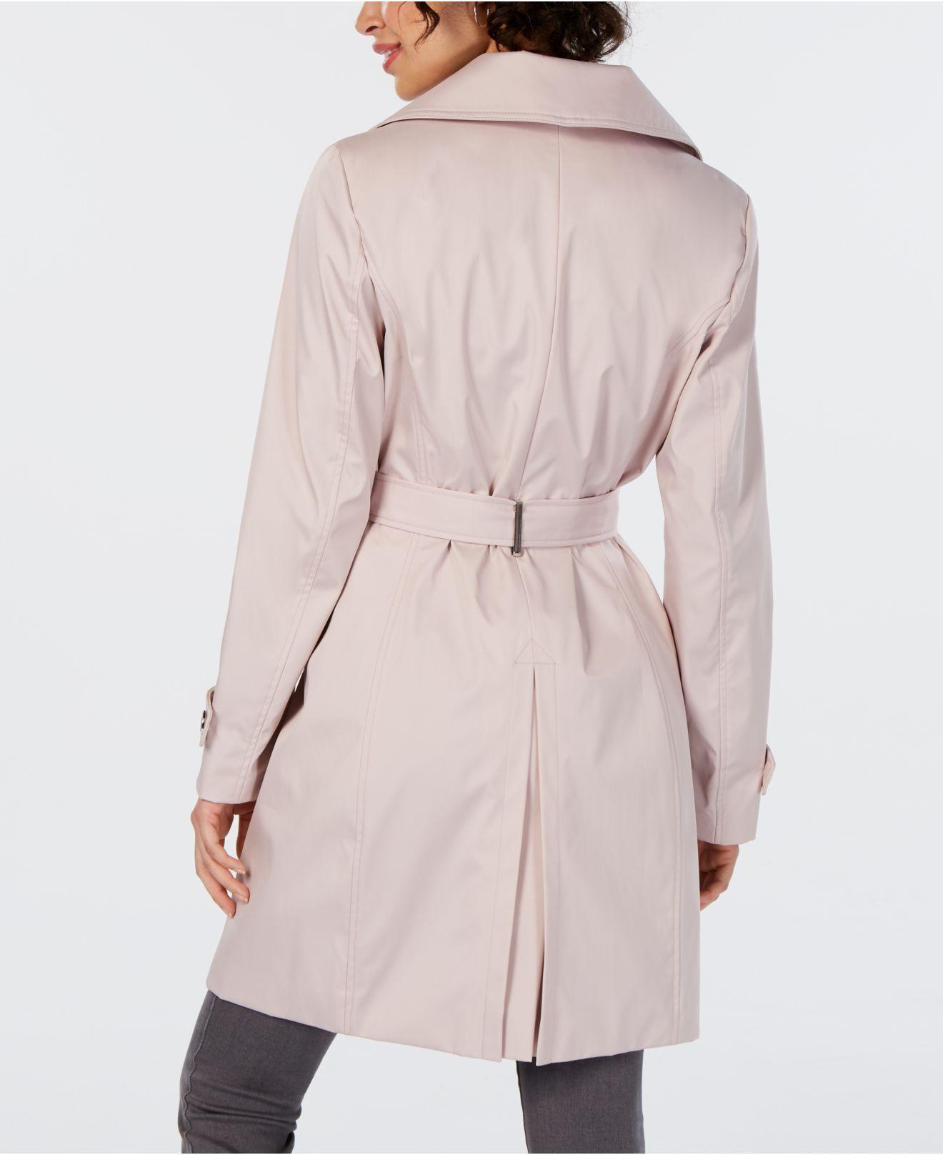 calvin klein petite hooded raincoat