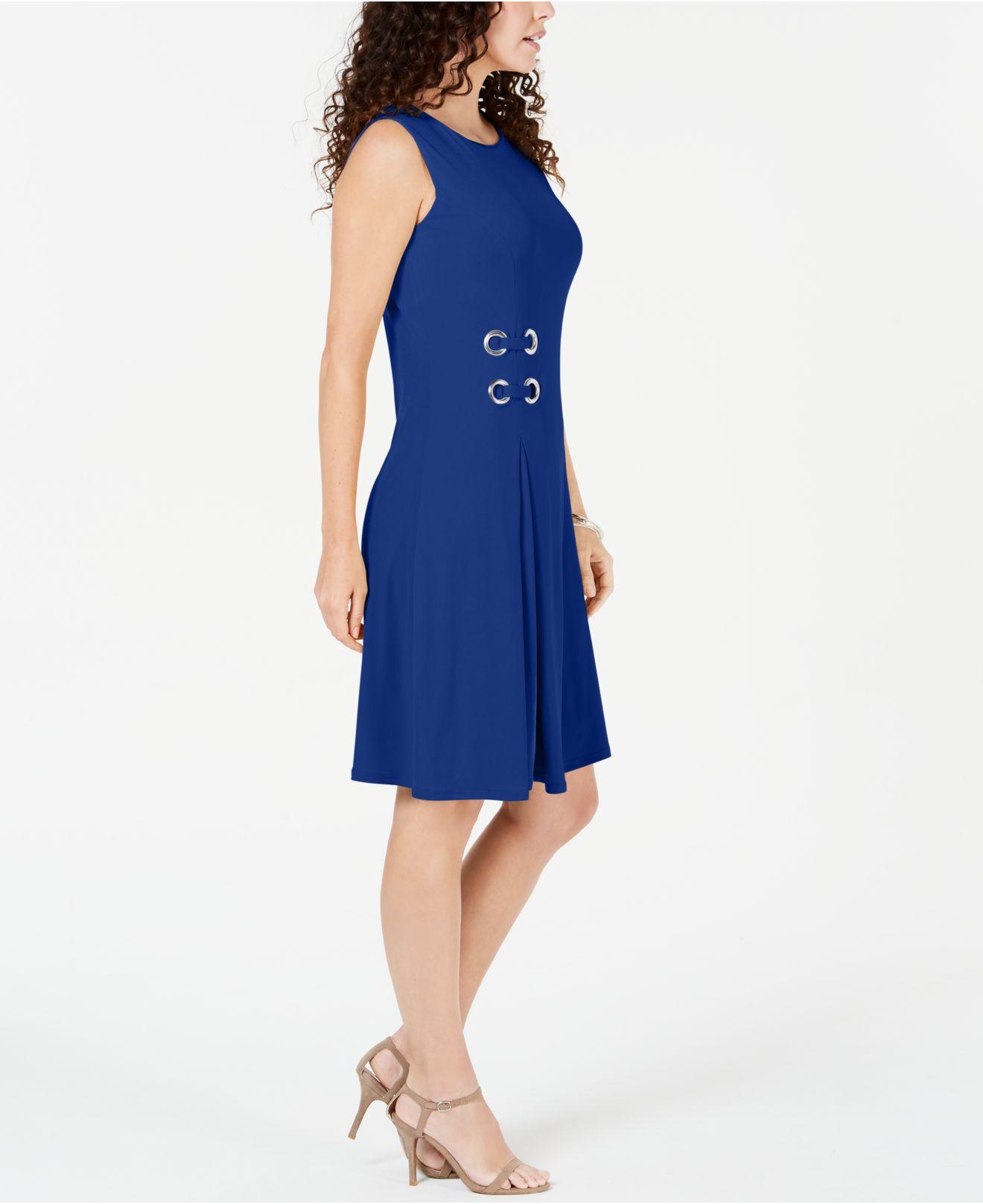 Macy's Jm Collection Petite Grommet-waist Dress, Created For in Blue | Lyst