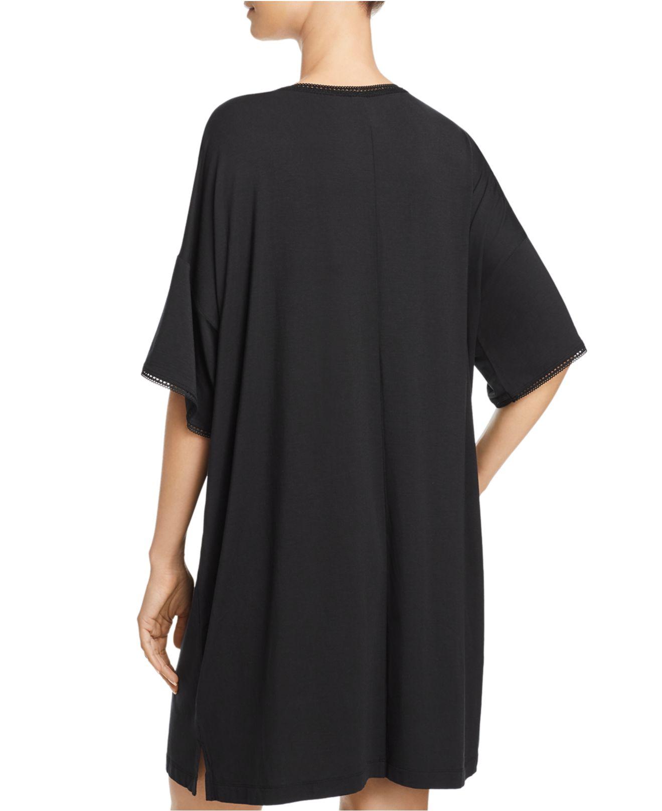 Calvin Klein Synthetic Sensual Touch Sleepshirt Nightgown in Black Lyst