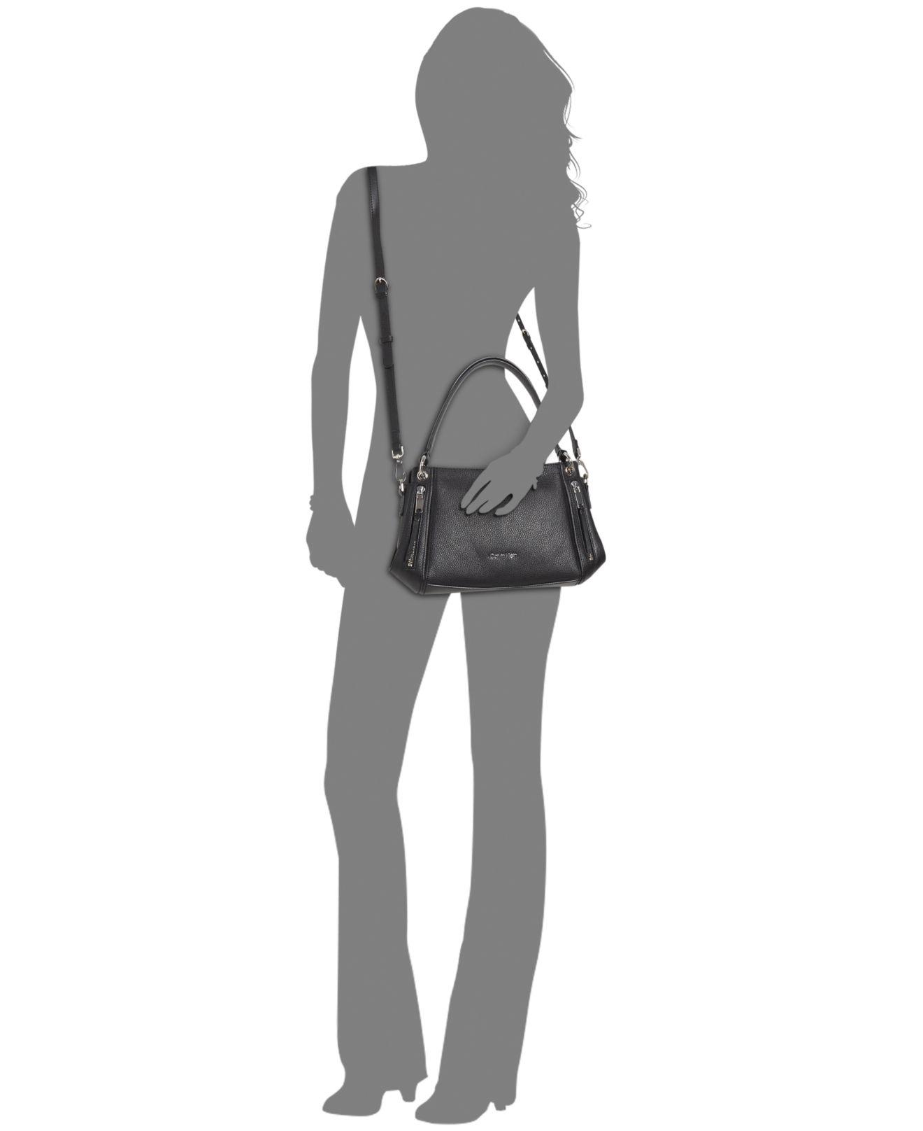 calvin klein melanie pebble satchel