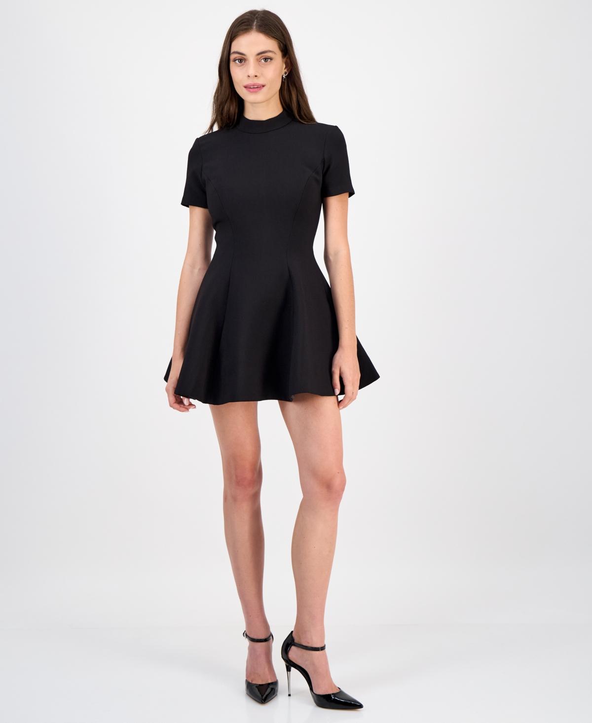 bardot zephyra short-sleeve collared mini dress Bardot Zephyra Short-Sleeve Collared Mini Dress