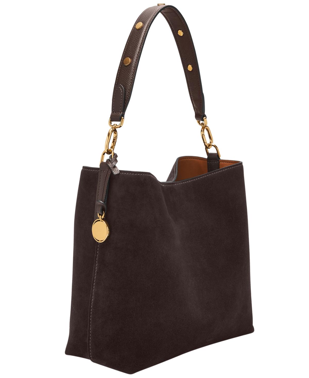 Fossil Jessie Suede Bucket Shoulder Bag in Brown Lyst