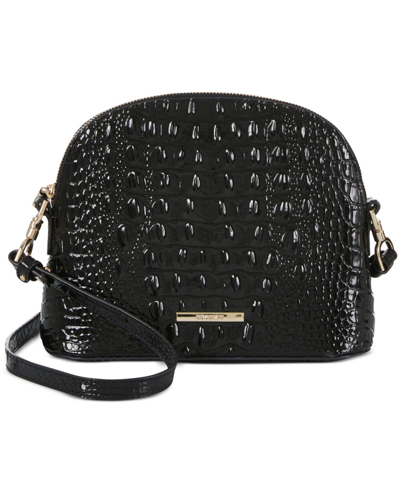 Brahmin Small Emerald Melbourne Leather Crossbody in Black Lyst