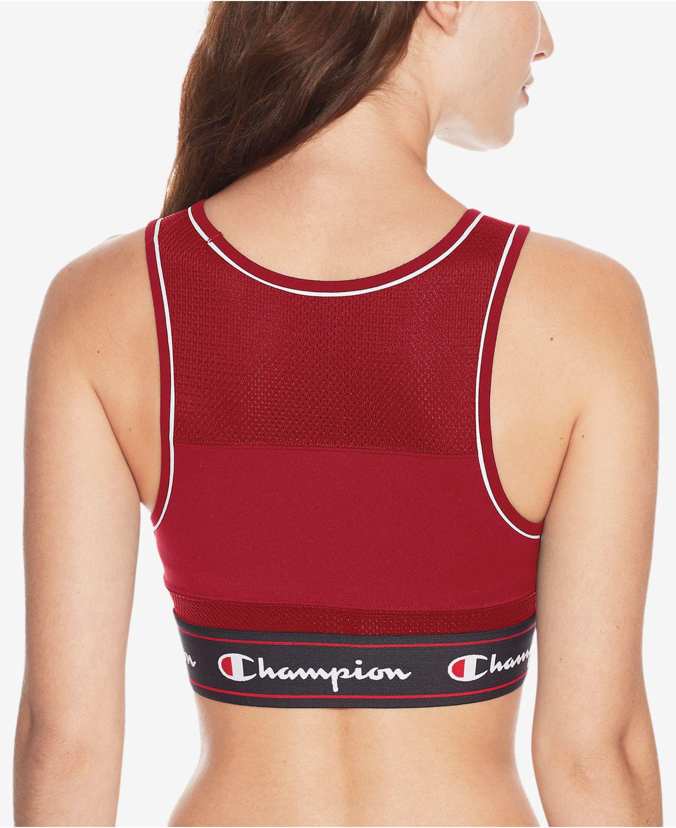 red champion sports bra