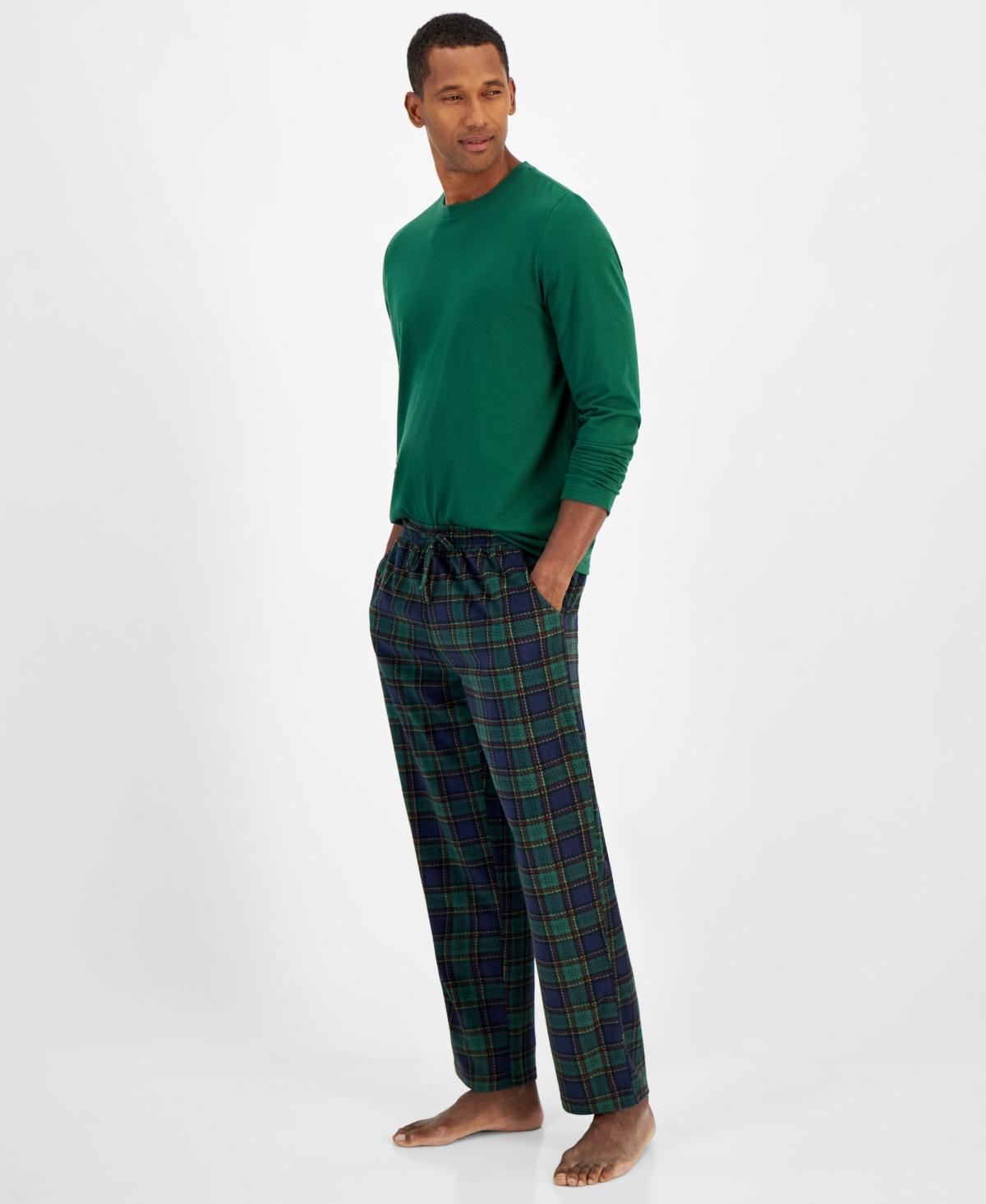 Mens green plaid pajamas sale