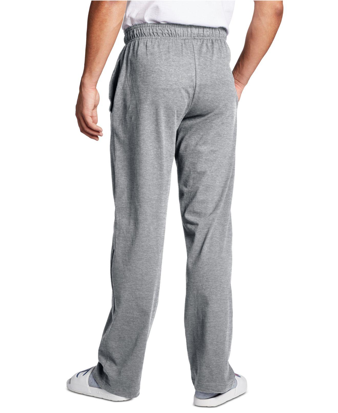 Champion Cotton Jersey Open-bottom Pants in Gray for Men - Lyst