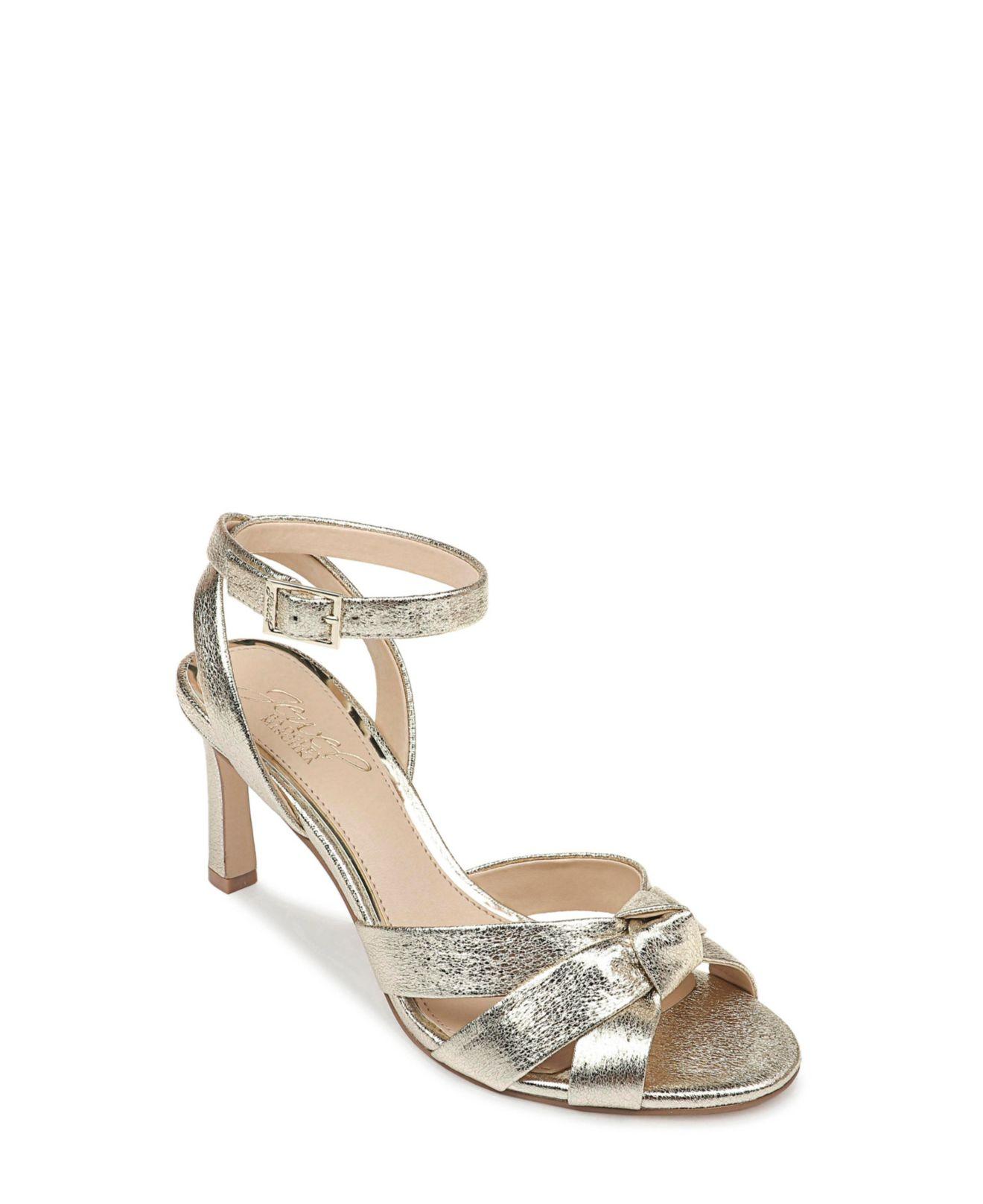 badgley mischka gold flats