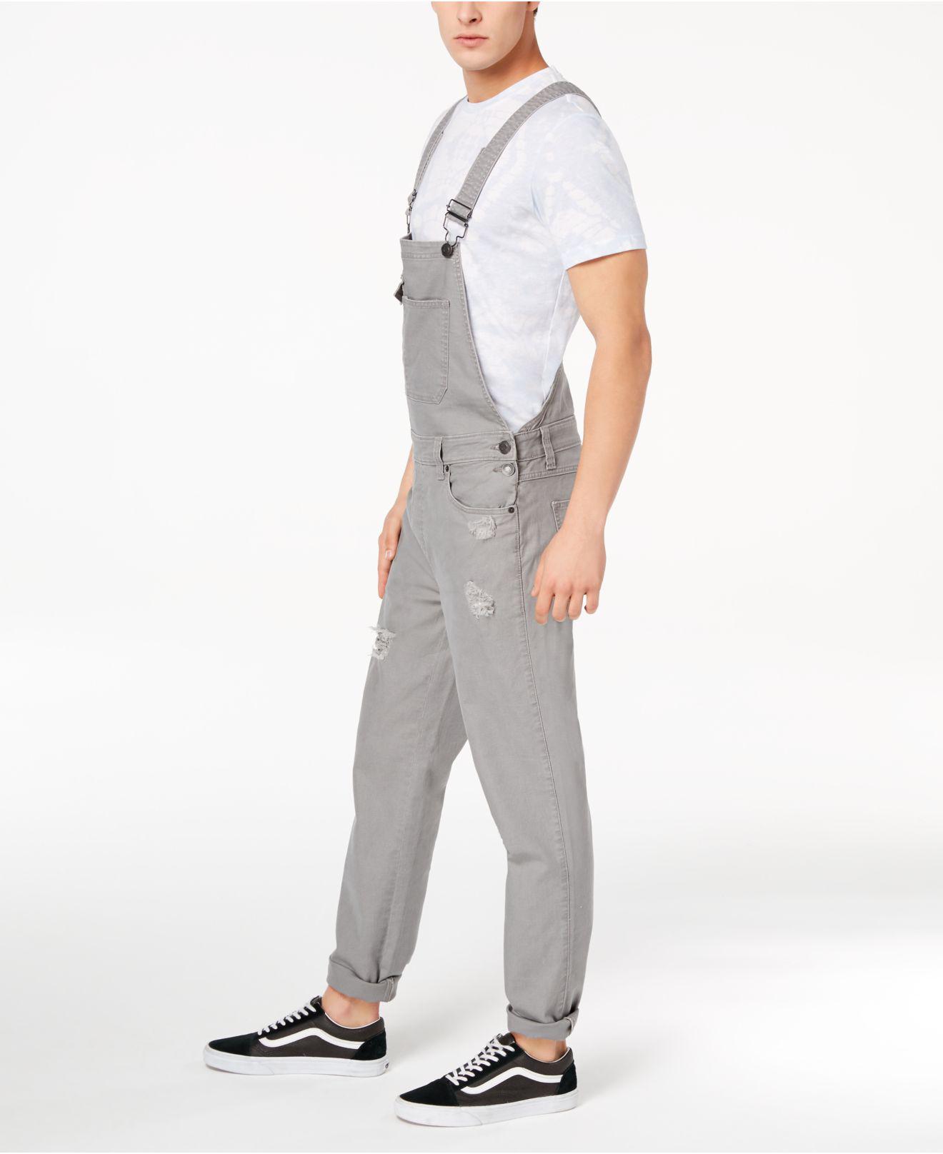 American Rag Men's Deconstructed Overalls in Gray for Men | Lyst