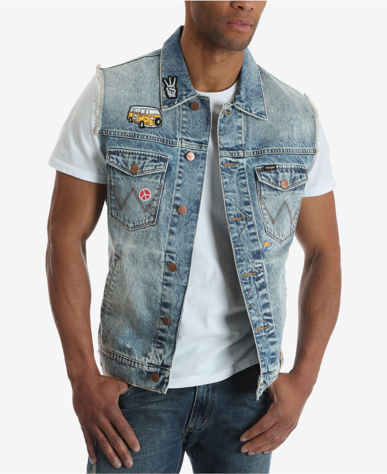 denim patch vest