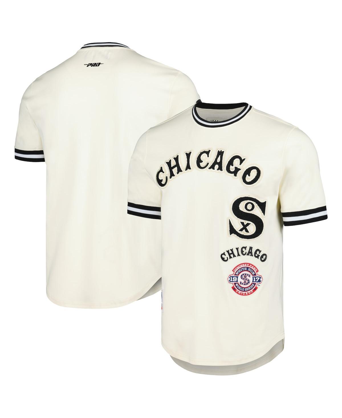 Men's Pro Standard Cream Chicago Cubs Cooperstown Collection Old English T-Shirt Size: Small