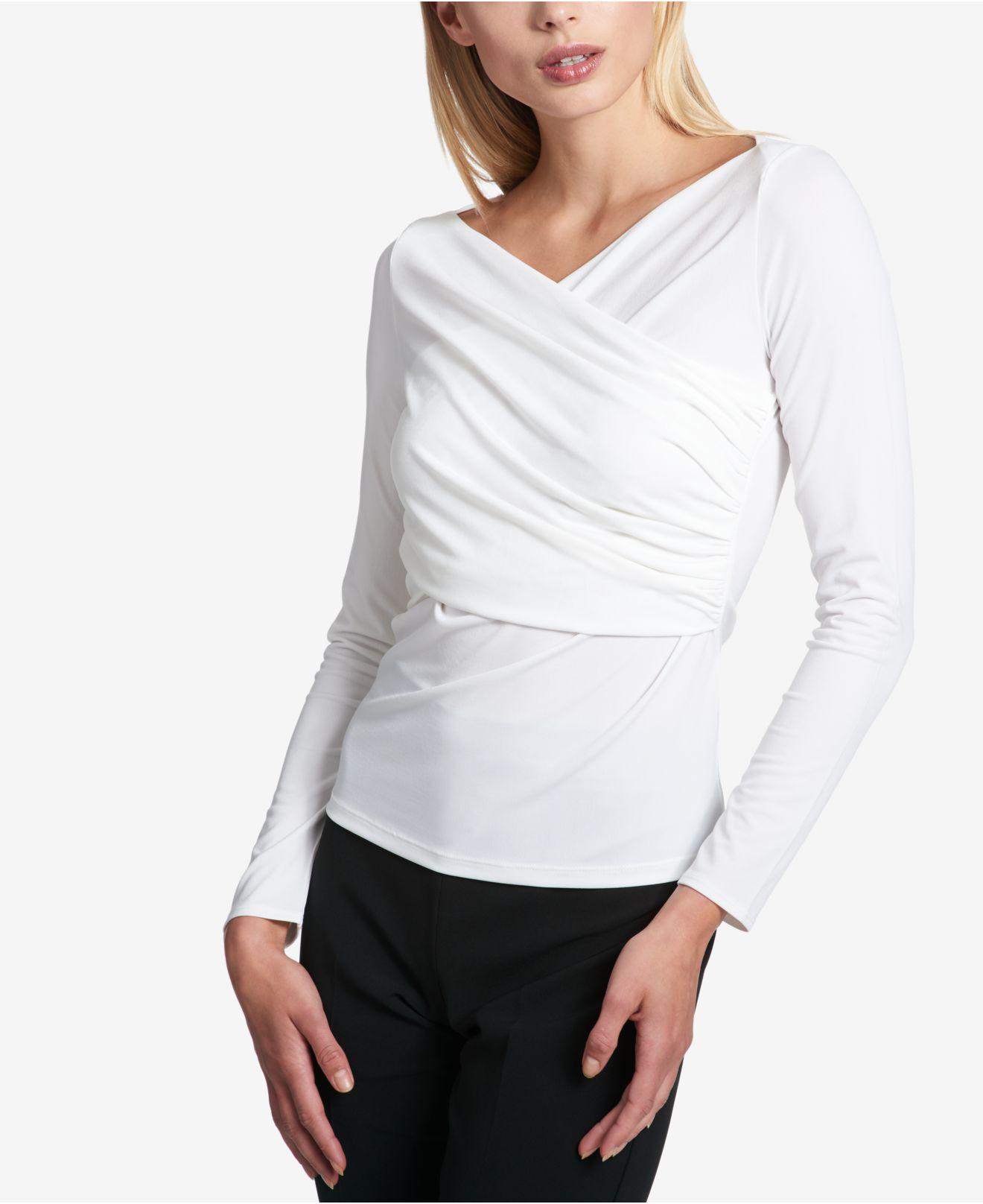 dkny wrap top