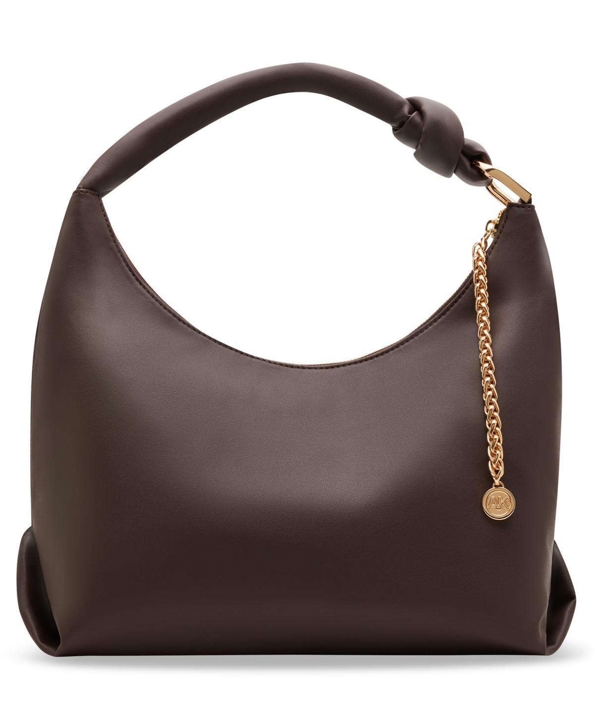 Anne Klein Soft Knot Hobo Bag in Brown Lyst