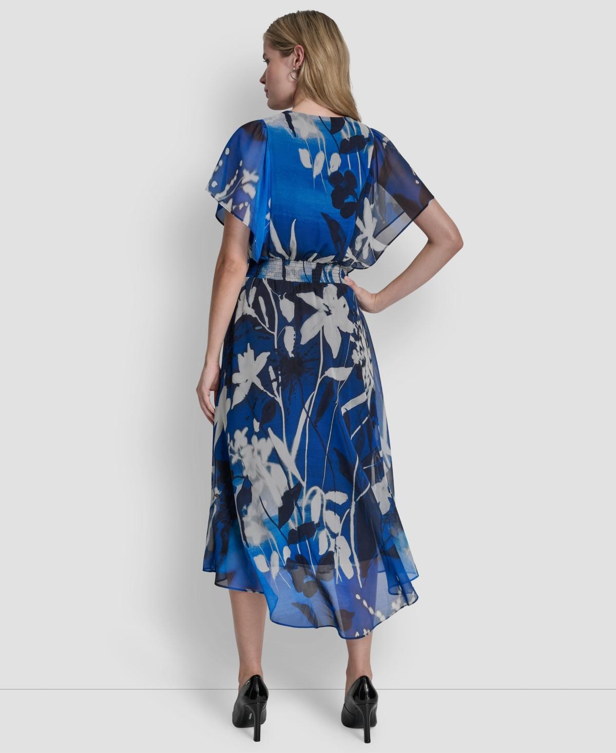 farm rio novelty print midi dress Farm Rio Women's Majestic Hearts Long Sleeve Midi Dress