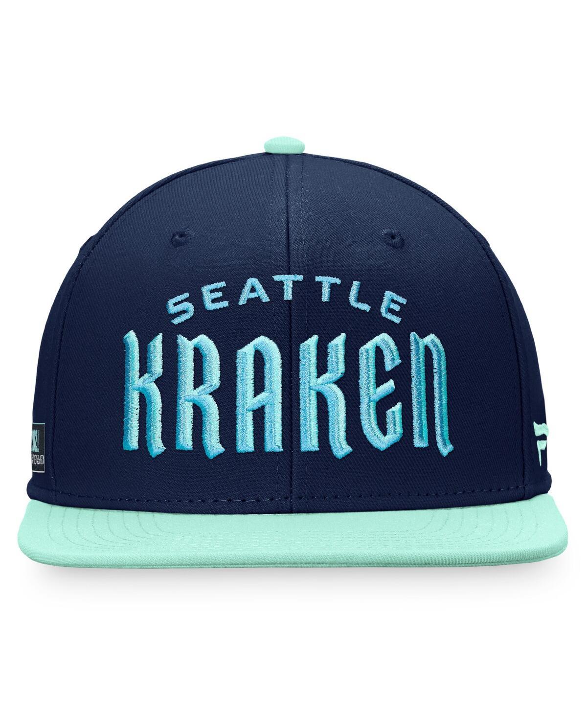 Men's Fanatics Branded Deep Sea Blue Seattle Kraken Secondary Logo Flex Hat