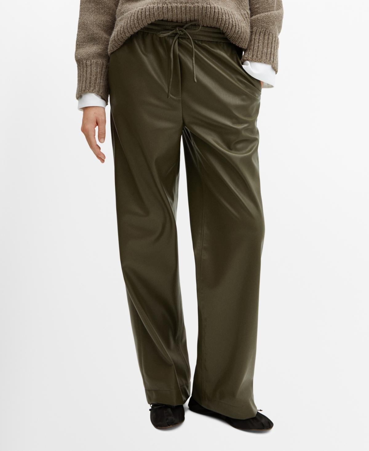 Vintage MANGO Women's Real Leather Biker Casual Brown Trousers Pants Size  W28 L31 - Etsy