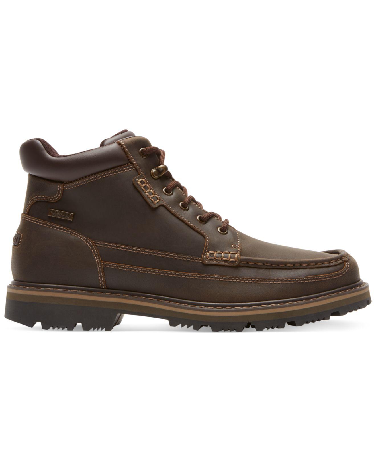 Rockport Leather Gentleman's Waterproof Moc Toe Mid Boots in Brown for ...