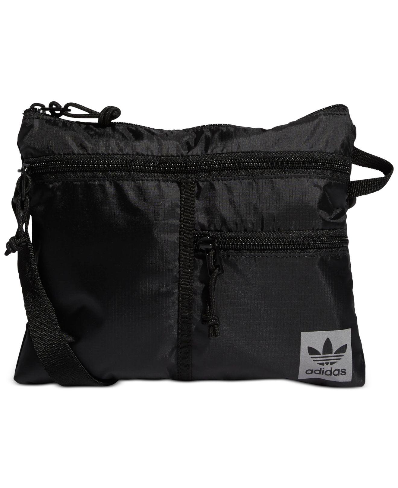adidas Synthetic Originals Flat Crossbody Bag in Black for Men | Lyst