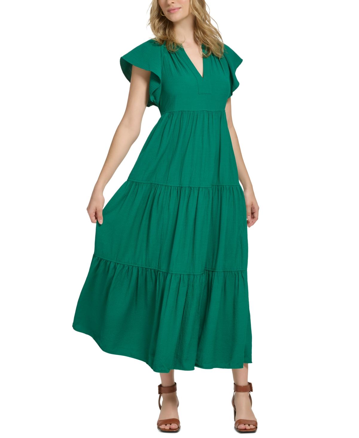 green emerald velvet dress Calvin Klein Women's Dress, Malachite, 6 at Amazon Women's Clothing store
