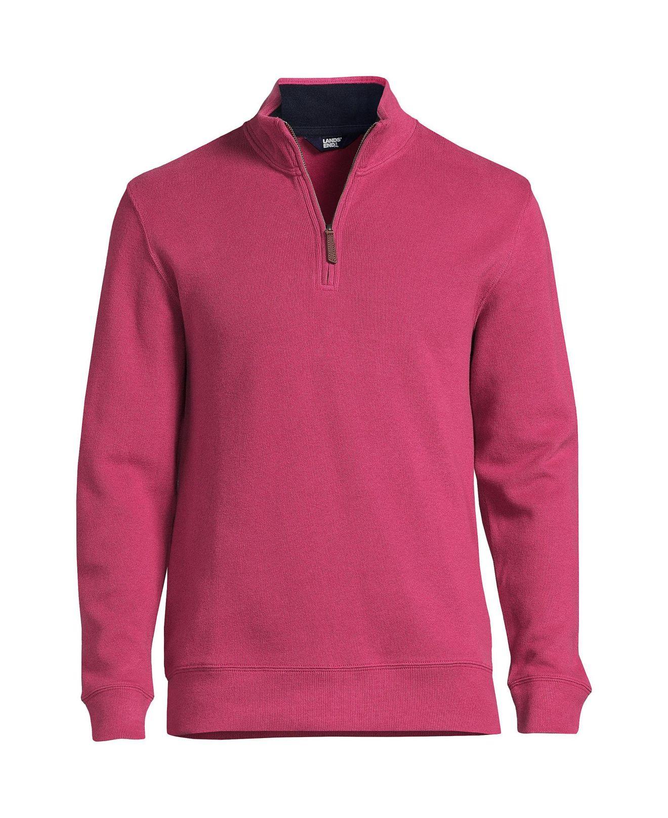 Lands' End Tall Bedford Rib Quarter Zip Sweater in Red for Men | Lyst