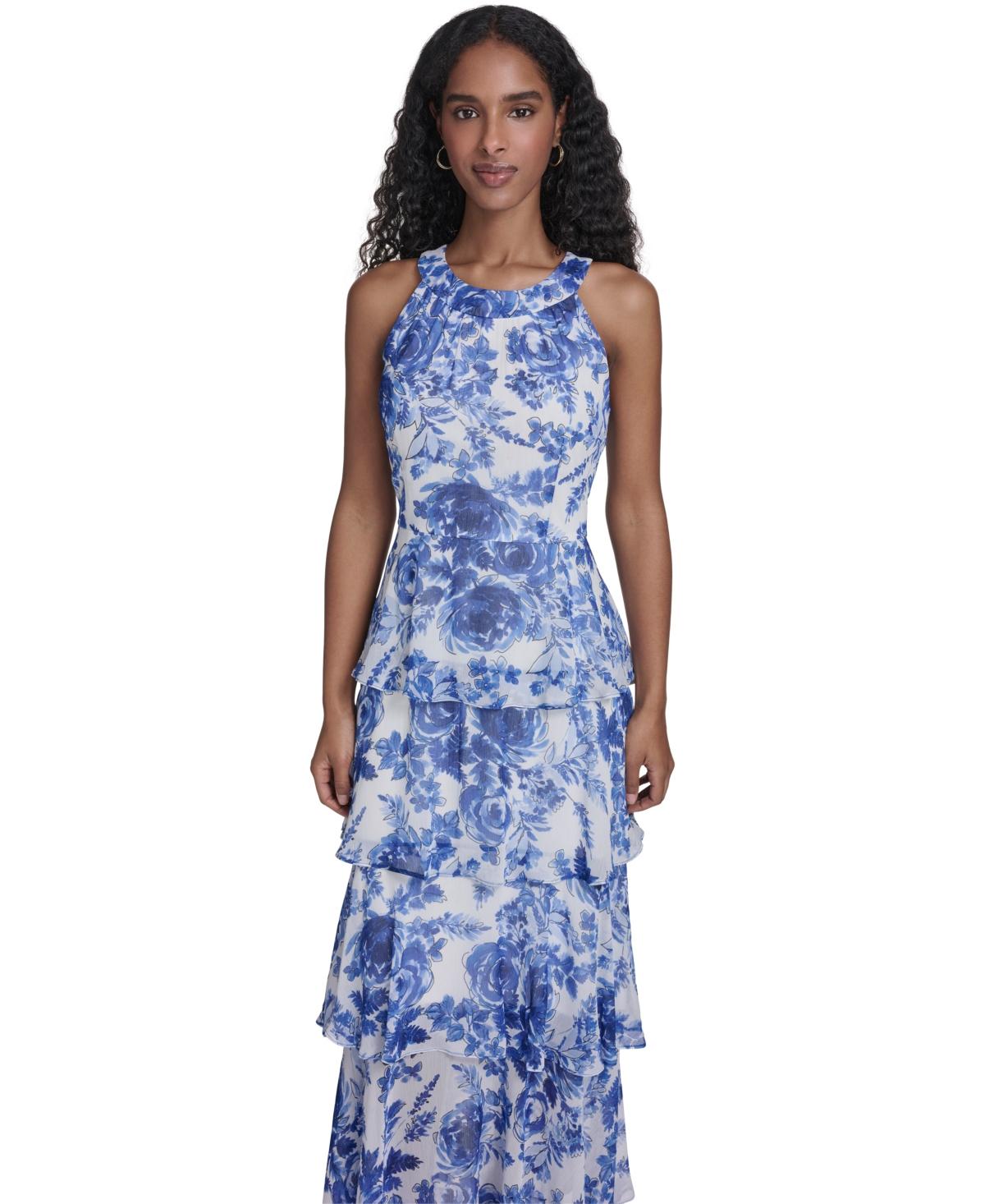 tommy hilfiger evening dresses Tommy Hilfiger Women's Floral Tiered Maxi Dress, 10