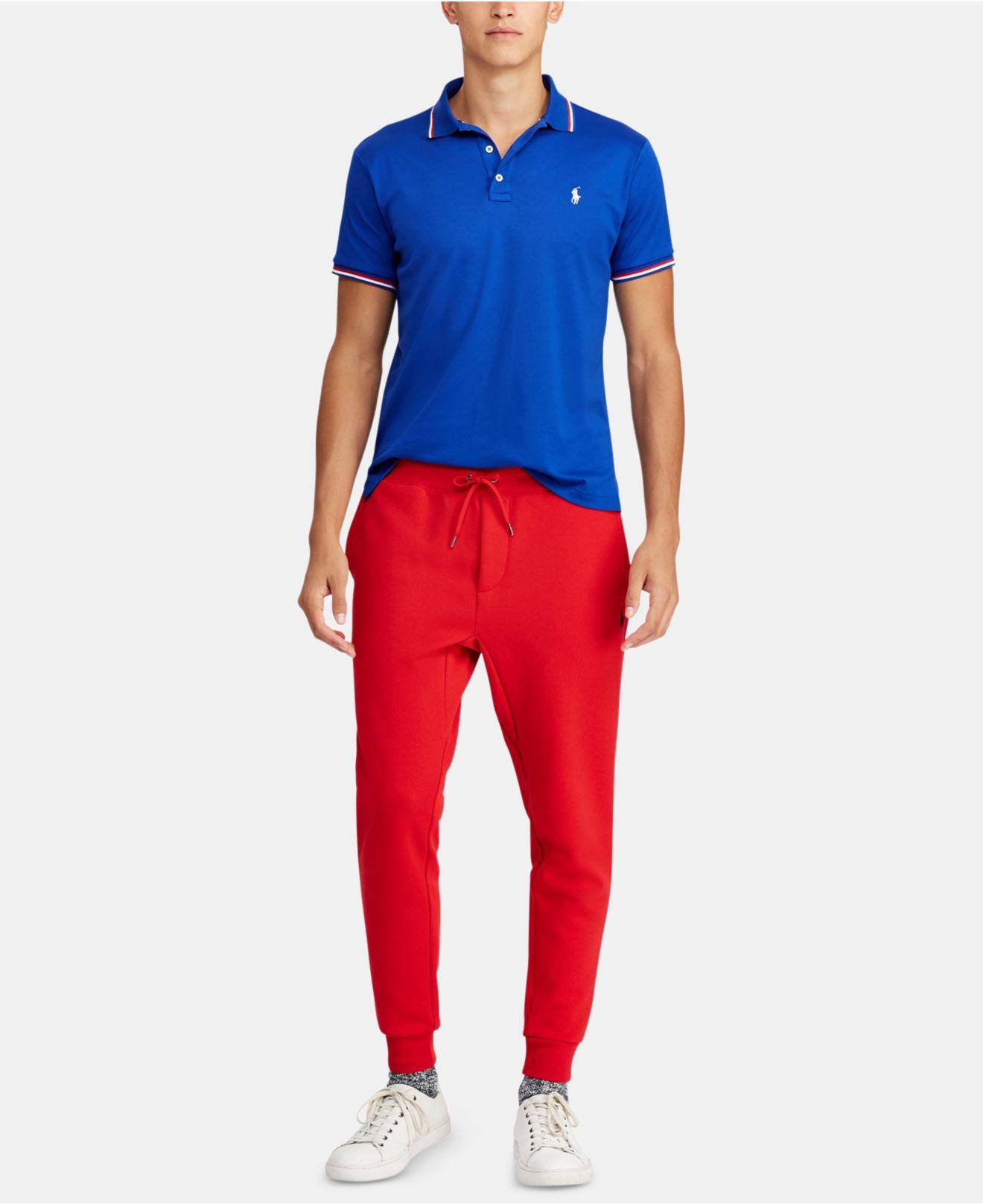 Polo Ralph Lauren Double - Knit Jogger Pants in Red for Men | Lyst