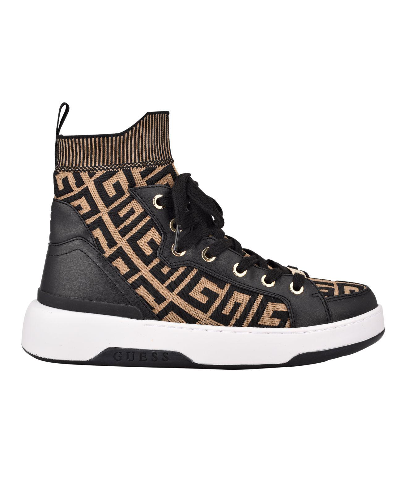 Guess Manney High Top Logo Sneaker in Black | Lyst