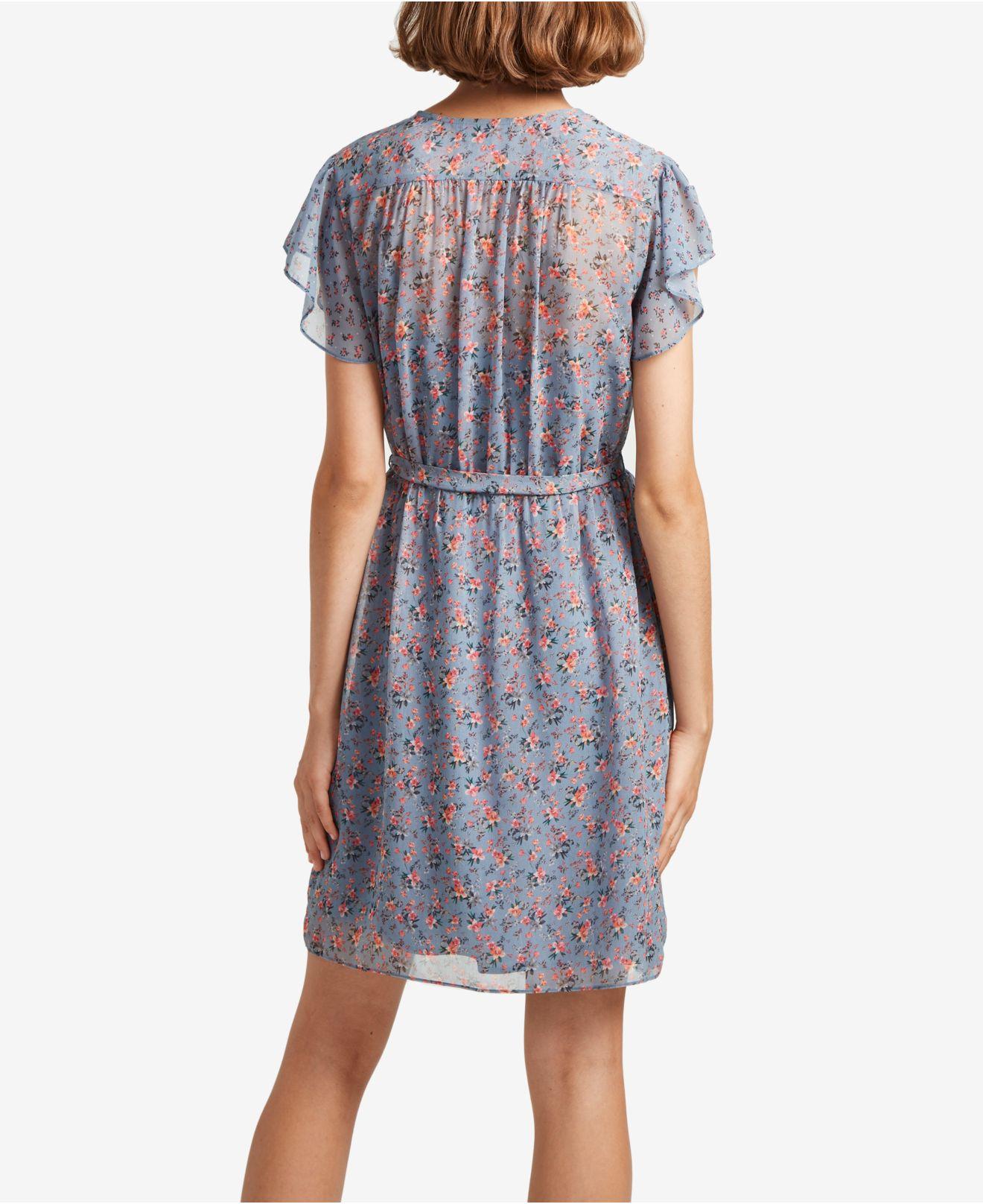french connection celestia sheer wrap dress