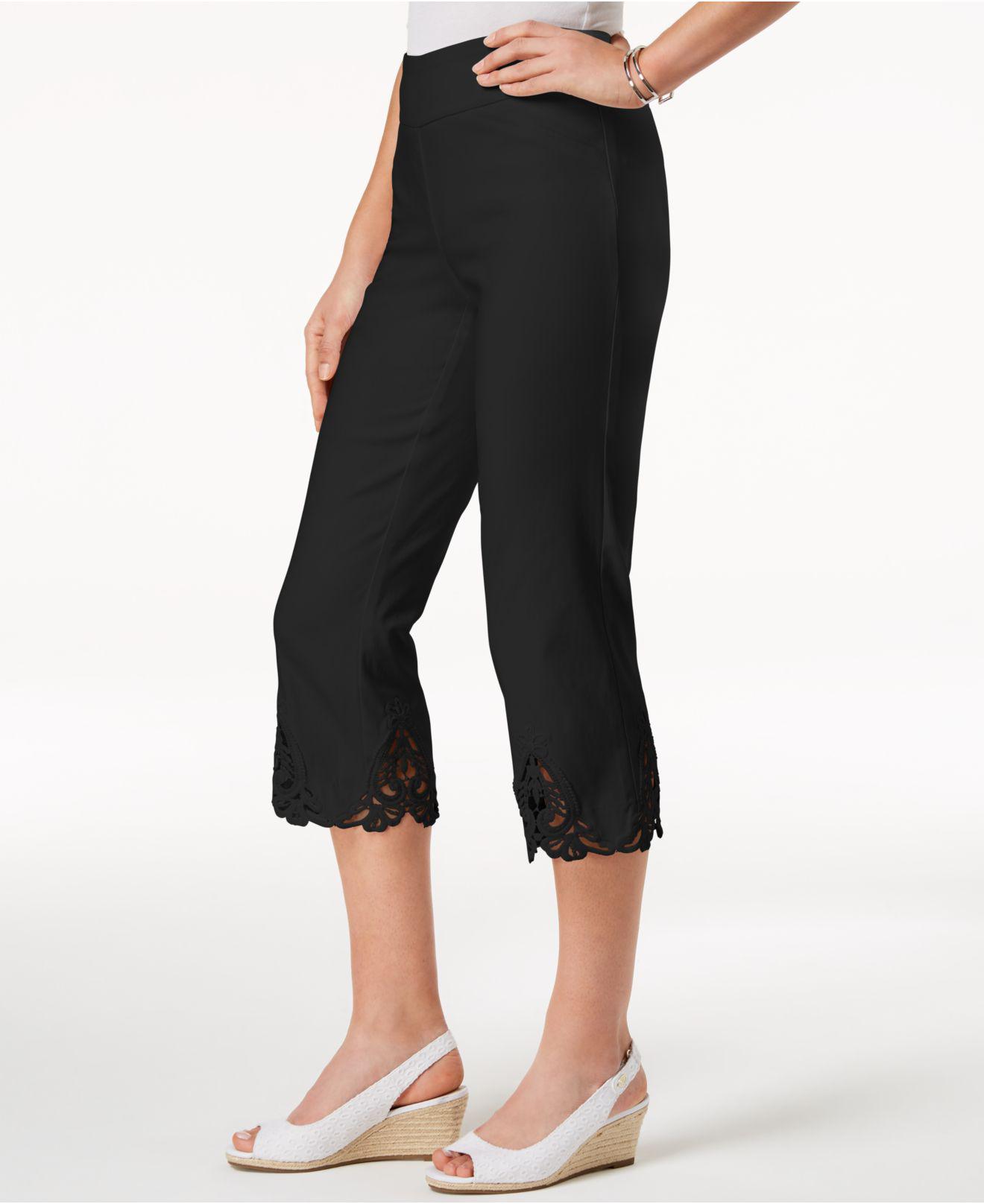 Charter Club Synthetic Cambridge Crochethem Capri Pants, Created For