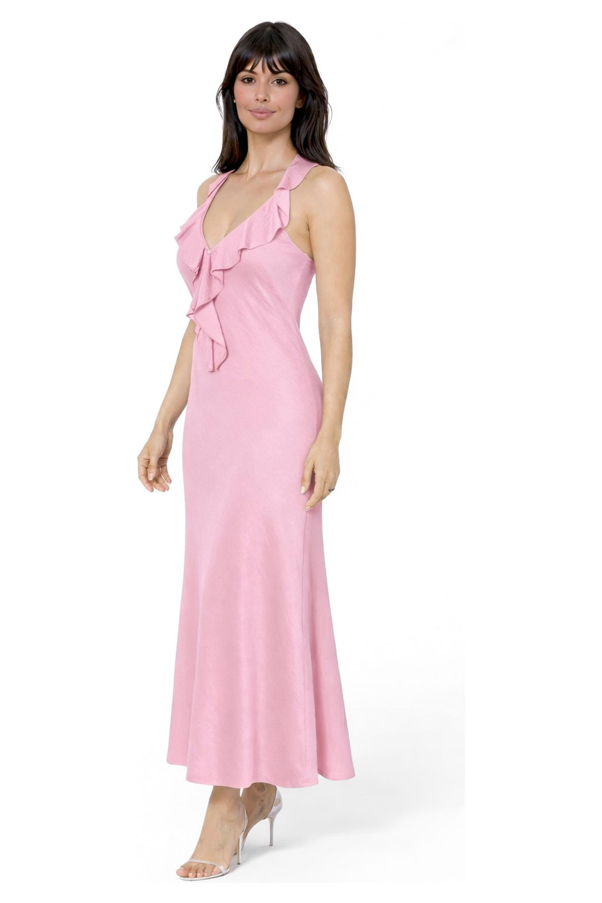 bebe halter maxi dress Bebe Women's Printed Halter Flare Maxi Dress, Size XL Polyester
