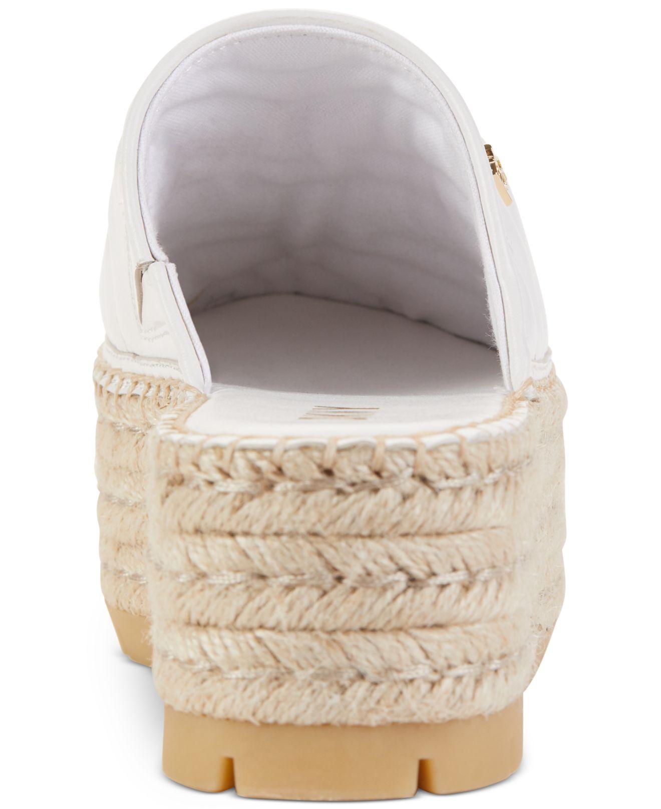 dkny ricki espadrille flatform mules