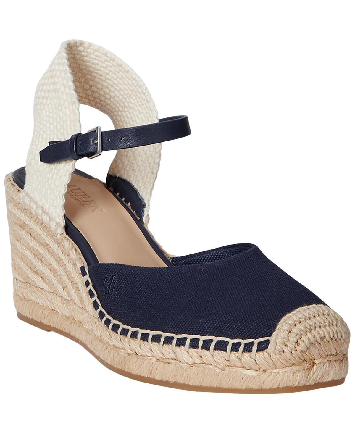Ralph Lauren Wedge sandals for Women | Online Sale up to 15  Ralph Lauren Collection Wedge Sandals Suede Leather Luxury Navy Blue Size  7.5 D main image 0