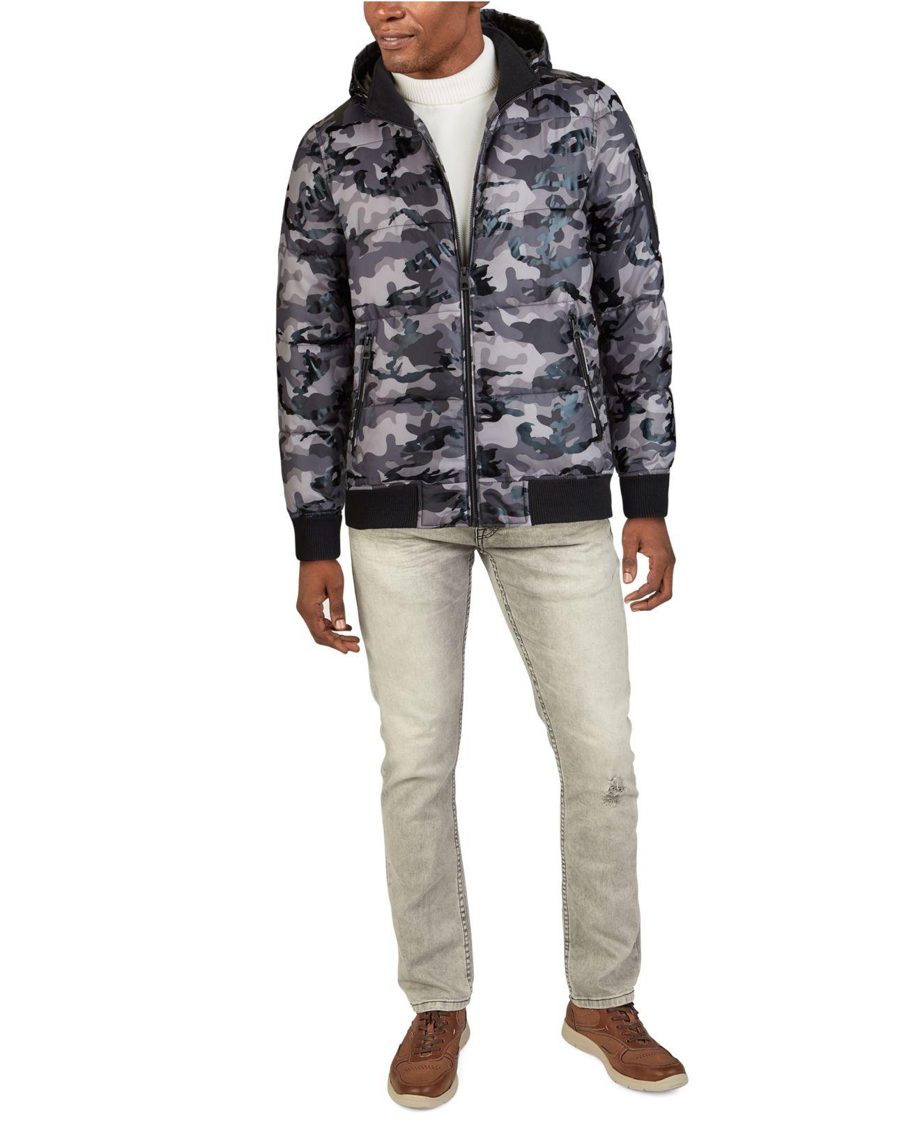 guess camo bomber jacket
