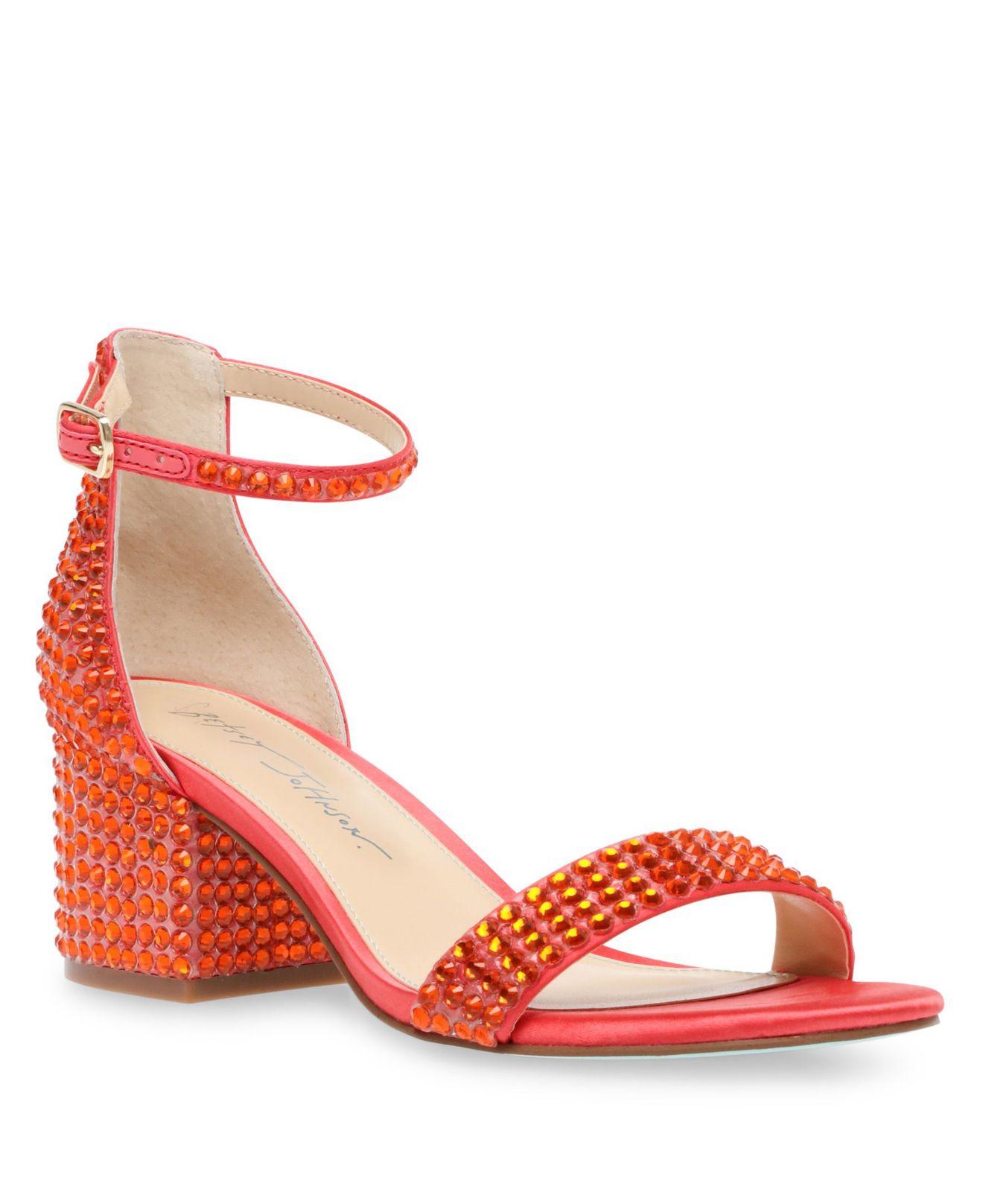 Betsey Johnson Mari Sandals in Orange 