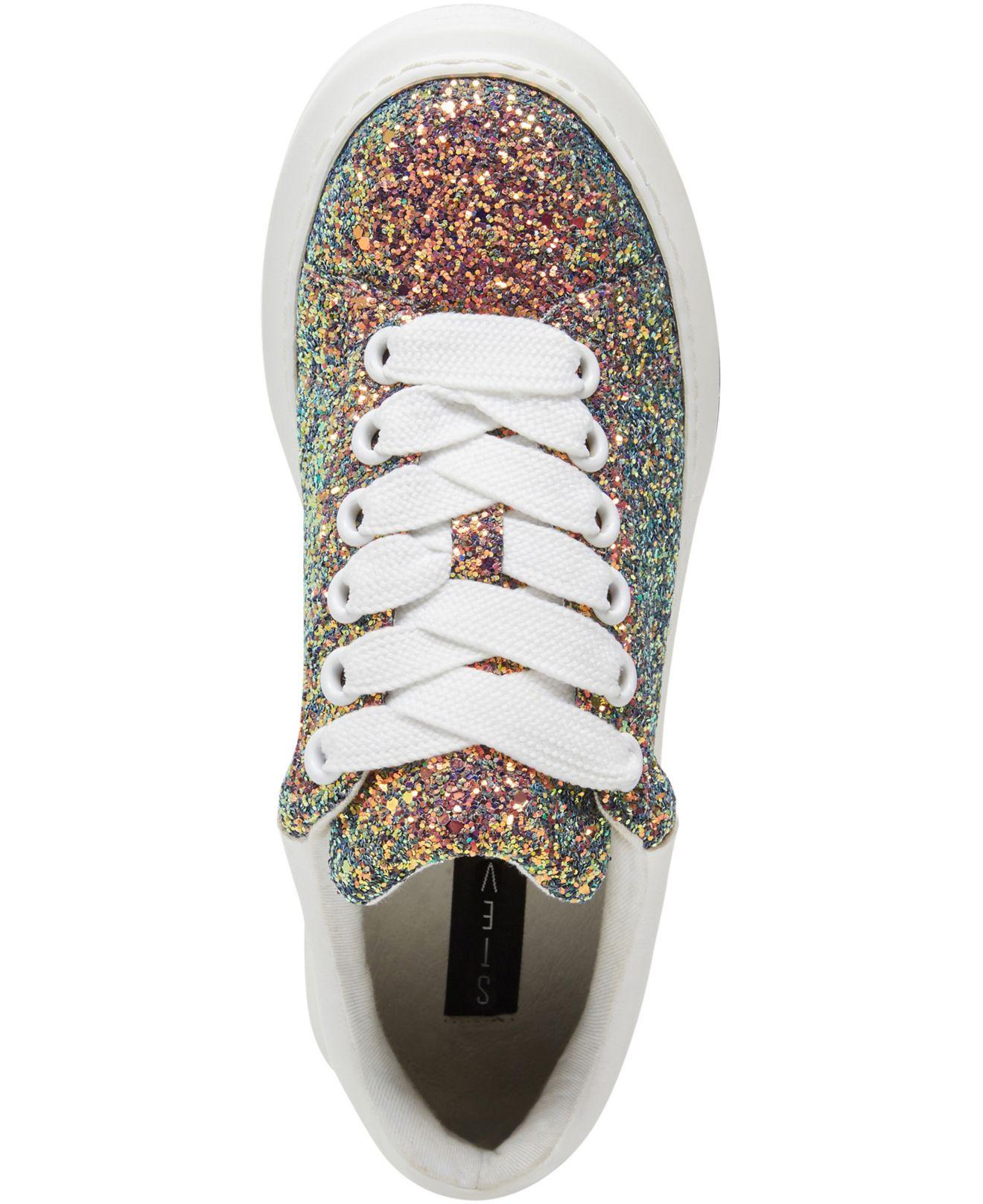 steven glazed lace up sneakers
