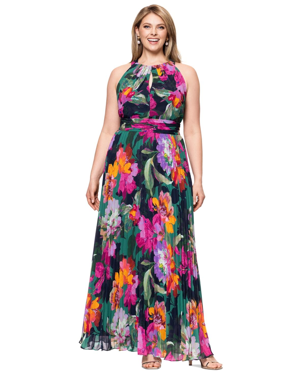 Halterneck Dress Xscape Floral Fit And Flare Dress Xscape Halter