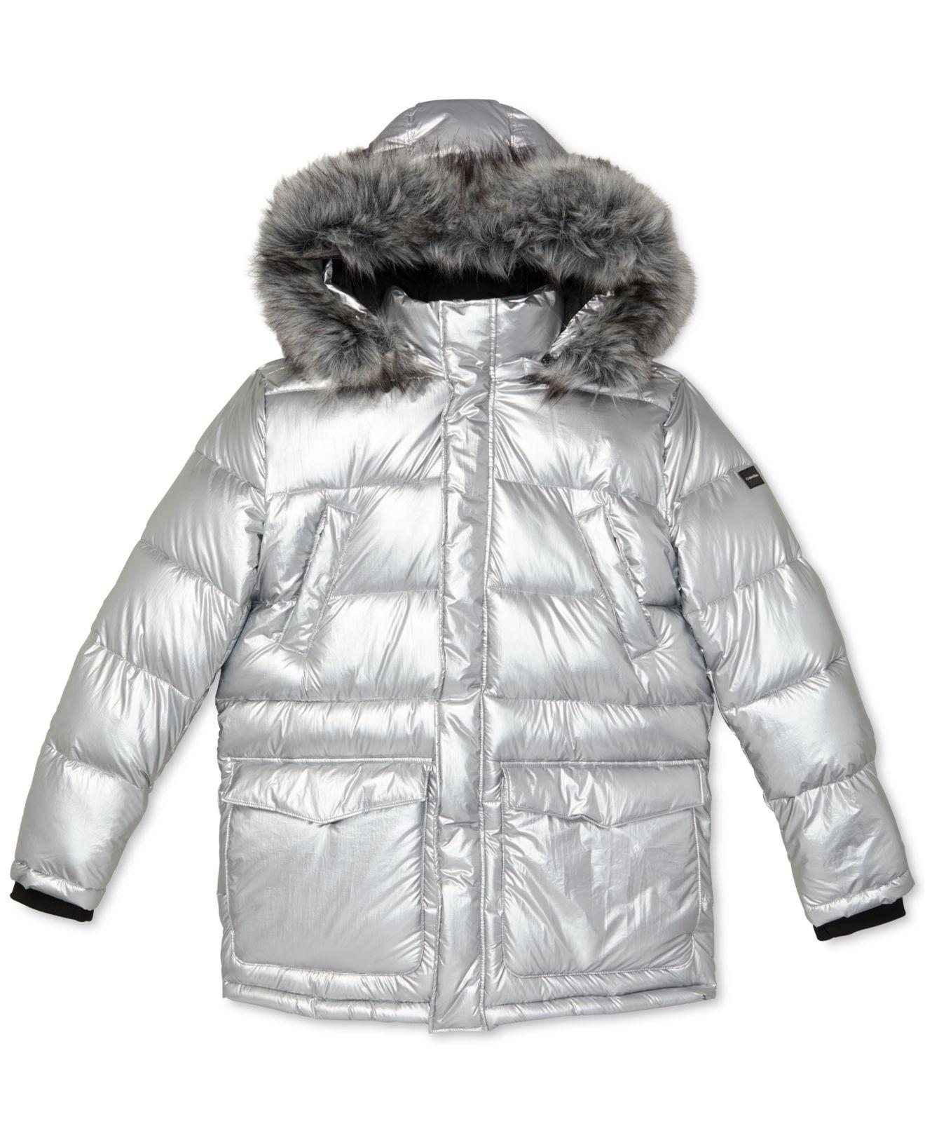 calvin klein metallic jacket