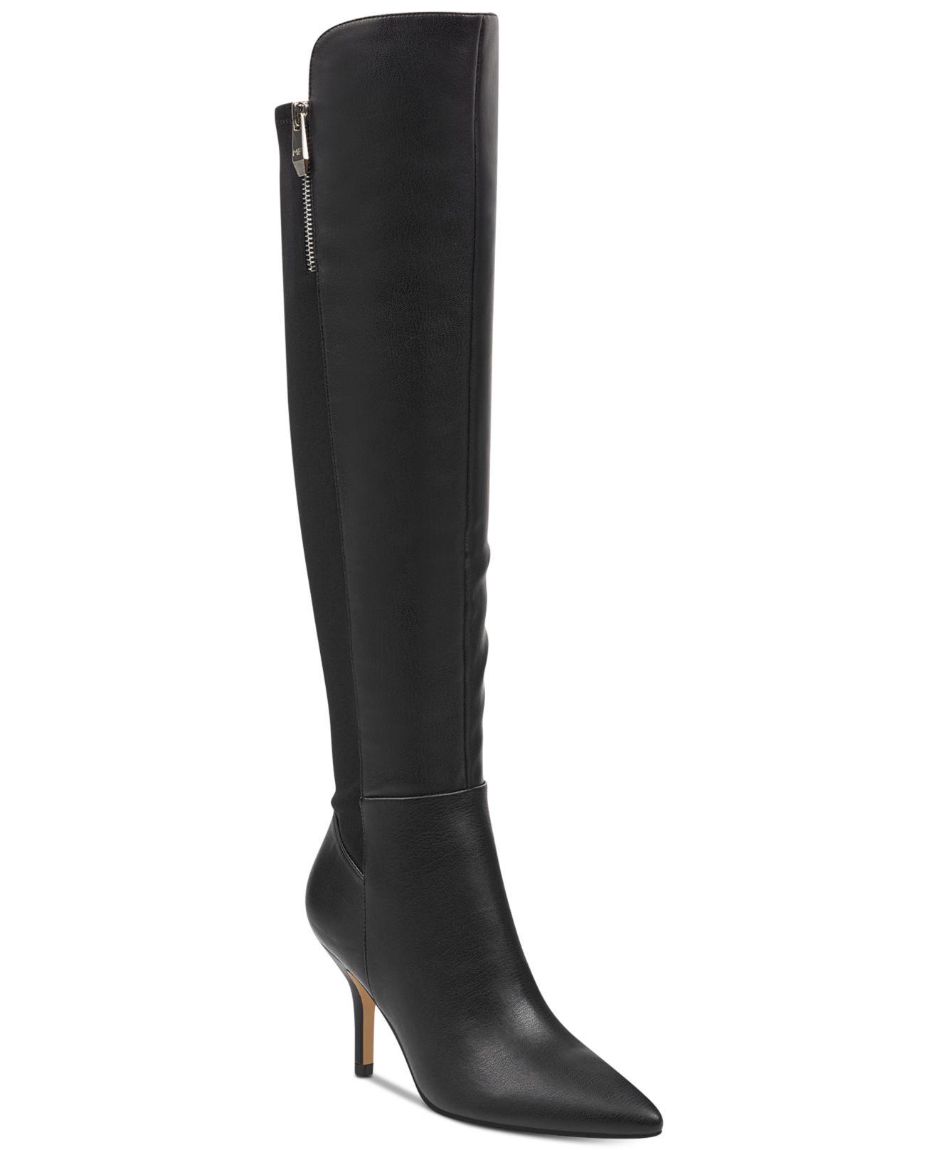 Marc Fisher Denim Thora Over-the-knee Boots in Black - Lyst