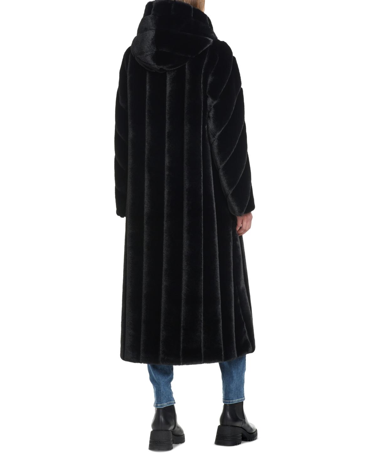 Jones new york faux fur coat with hood sale
