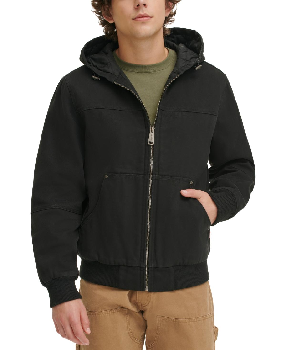 Levi's Workwear Hoodie Bomber Jacket in Black for Men | Lyst