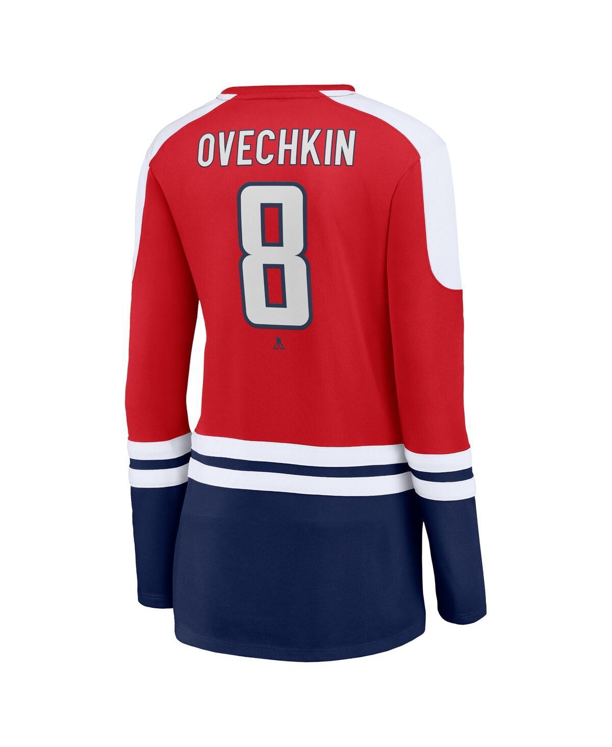 Men's Fanatics Branded Alexander Ovechkin Navy Washington Capitals 2020/21 Alternate Authentic Stack Name & Number T-Shirt