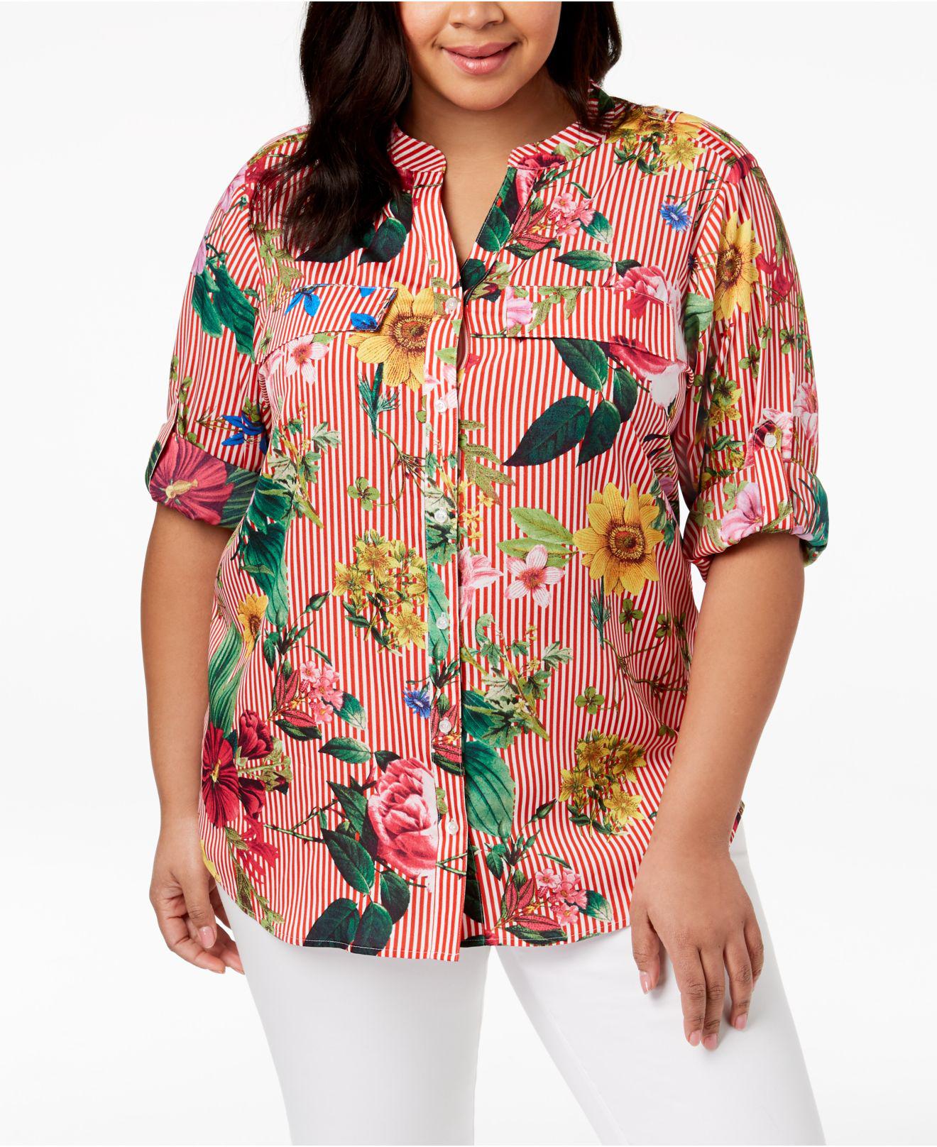 macy's calvin klein plus size tops