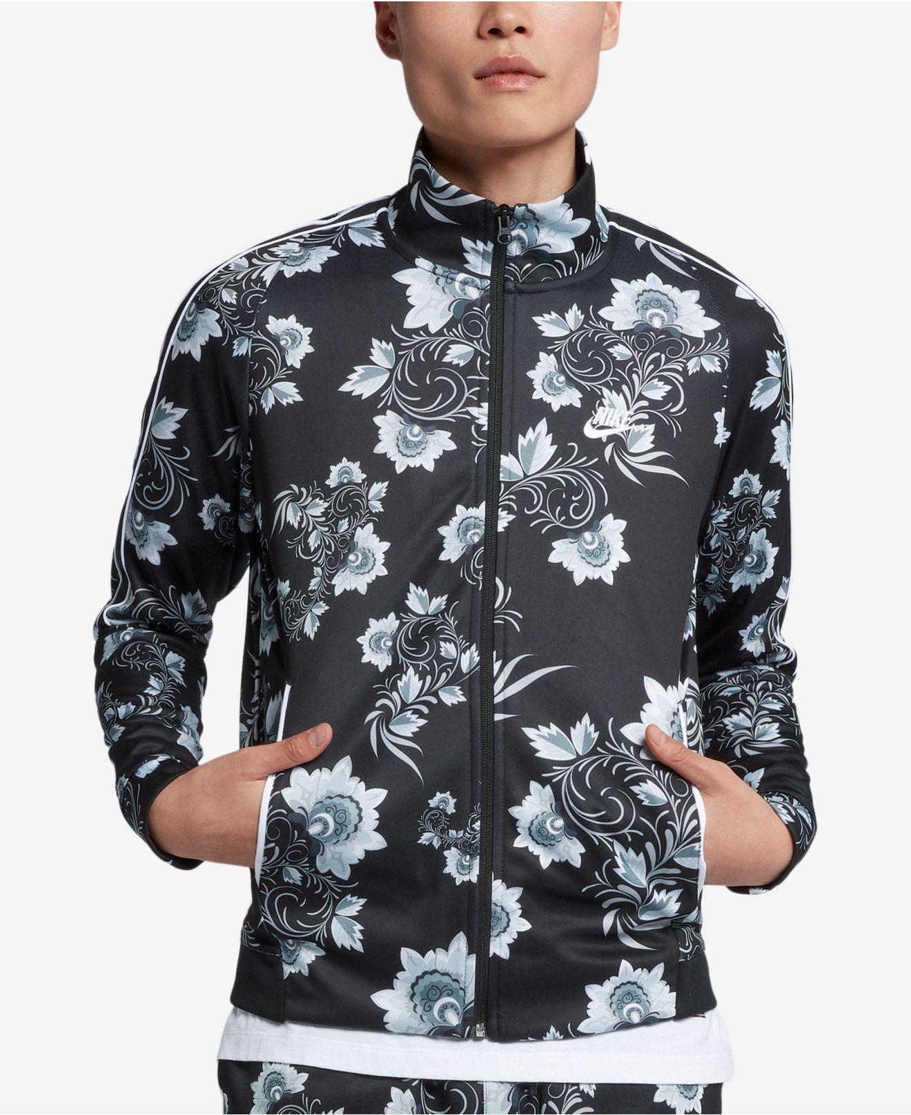 Nike Synthetic Russian-floral Inspired Track Jacket in White for Men - Lyst