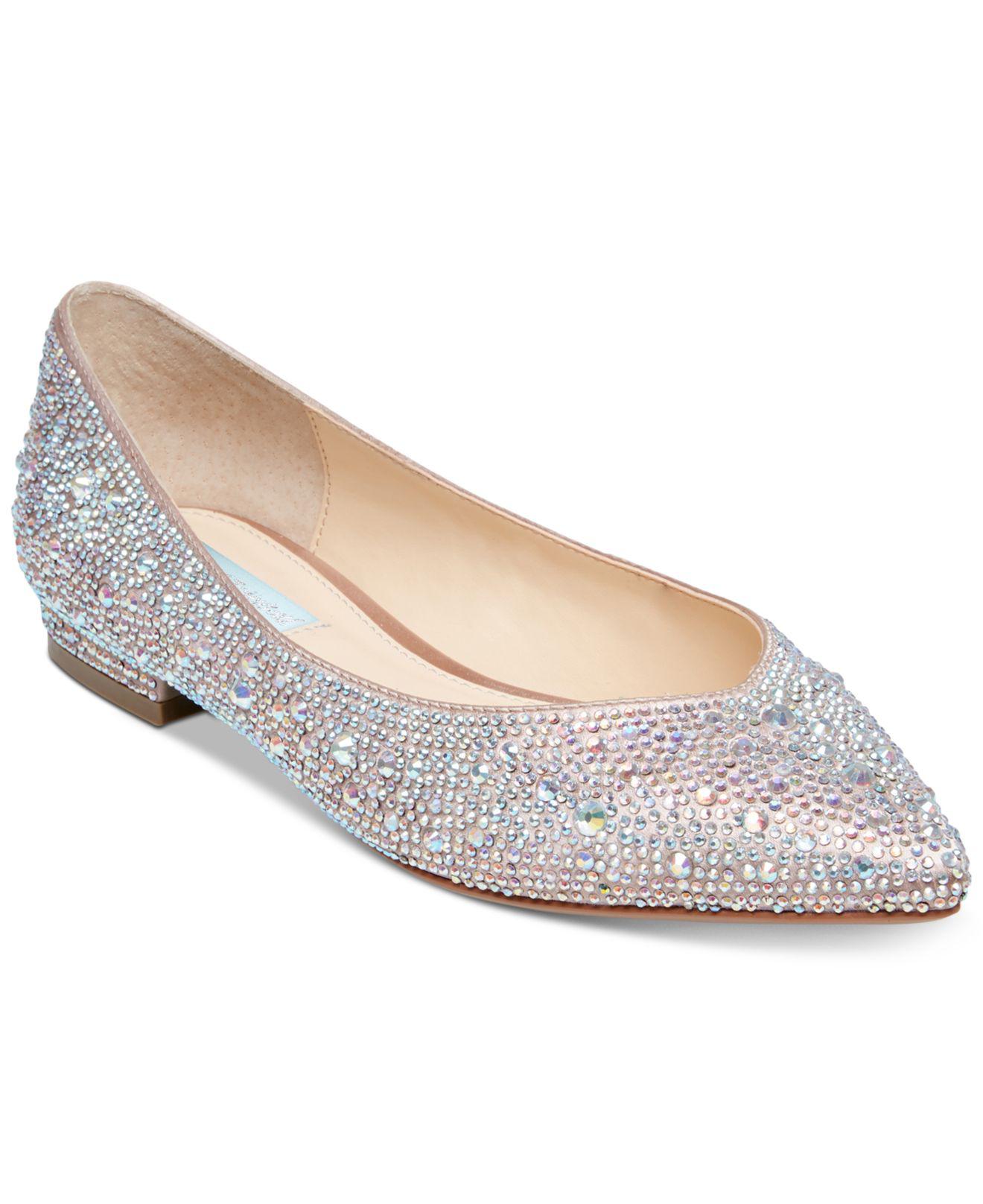 betsey johnson glitter flats