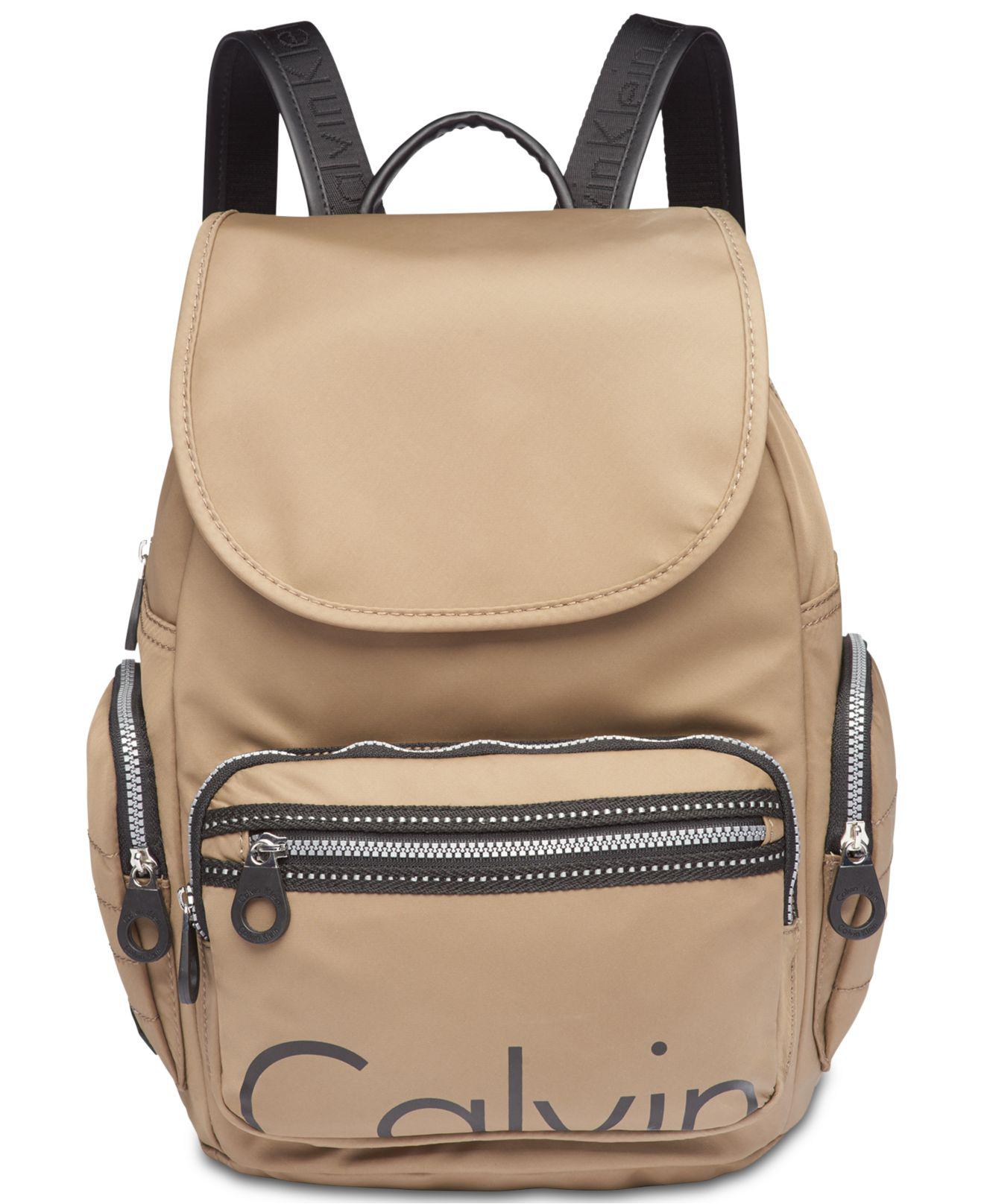 calvin klein nylon signature backpack