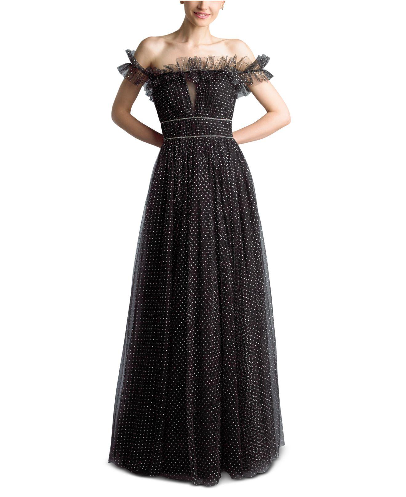 Basix Black Label Metallic Dot Tulle Dress in Black Lyst