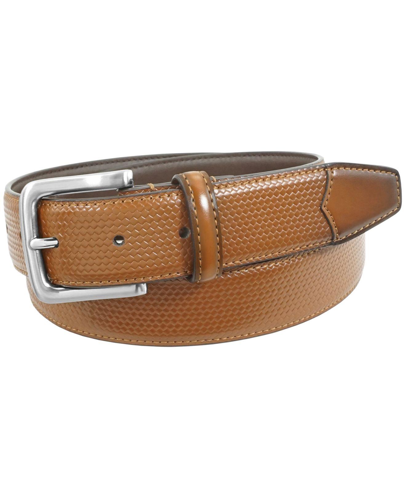 Florsheim Marshall 33mm Woven Leather Belt in Camel (Brown) for Men - Lyst